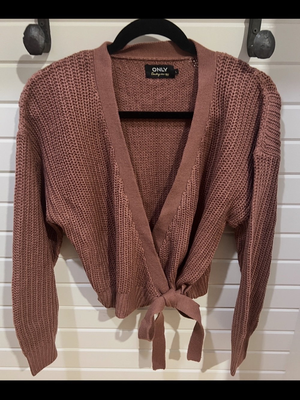 ONLY Dusty Rose Open-Knit Cardigan